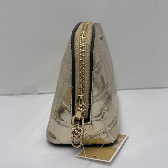 Michael Kors Empire Small Metallic Crocodile Embossed Leather Travel Pouch NWT - Picture 16 of 16